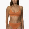 Zoe Bikini Bottom - Tawny -JOLYN Sales Swim Bottoms Zoe Solid Tawny Front KarolMartin 121322
