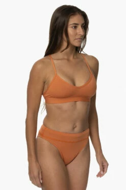 Zoe Bikini Bottom - Tawny -JOLYN Sales Swim Bottoms Zoe Solid Tawny SideFront KarolMartin 121322