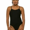 Devon Swim Onesie - Black 1 Devon Swim Onesie - Black -JOLYN Sales Swim Onesie Devon Front Black BLK 112020 b535aa07 1572 4ffd a904 66113f1169ba