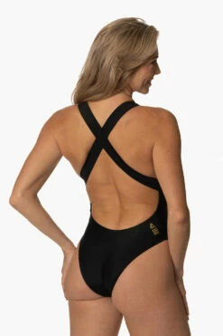 Audacious Onesie - Black -JOLYN Sales Swim Onesies Audacious Solid Black BackSide CourtneySurf ChristinaQuakernik 021123