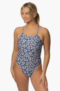 Dayno 3 Swim Onesie - Bonny -JOLYN Sales Swim Onesies Dayno Print Bonny Front EmiJack 041323