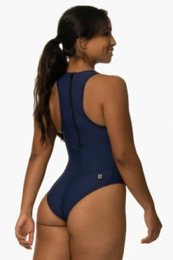 Front Page -JOLYN Sales Swim Onesies Fairlie Solid Navy SideBack KianiSouza 112222