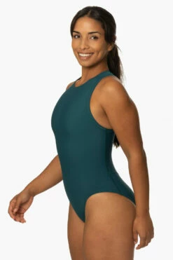 Front Page -JOLYN Sales Swim Onesies Fairlie Solid Peacock SideFront2 KianiSouza 112222