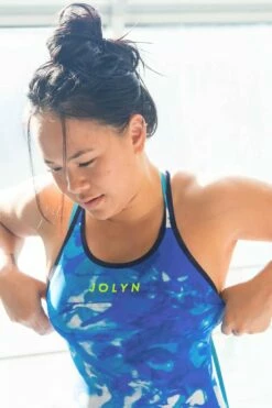 Fuse Fixed-Back Tech Suit - Tides Dye -JOLYN Sales Swim Onesies Fuse Print Detail Tides Dye JOLYNxFinis Haven 032121