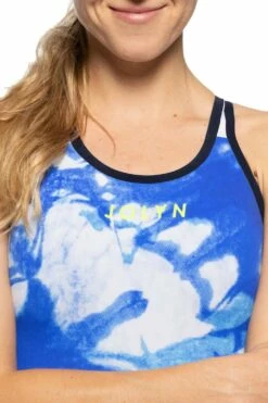 Fuse Fixed-Back Tech Suit - Tides Dye -JOLYN Sales Swim Onesies Fuse Print Detail Tides Dye JOLYNxFinis Hillary 072021