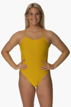 Gavin Swim Onesie - Mustard Contrast