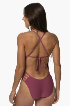 Gavin Swim Onesie - Plum