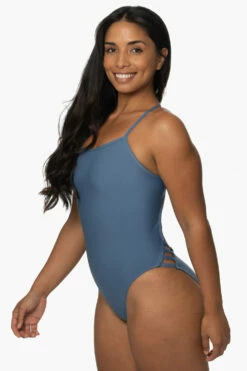 Gavin Swim Onesie - Shadow 8 Gavin Swim Onesie - Shadow -JOLYN Sales Swim Onesies Gavin Recycled Forever Solid Shadow SideFront KianiSouza 120122