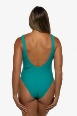 Gemma Surf One Piece - Coast -JOLYN Sales Swim Onesies Gemma Solid Back Coast EKSD2 Kaylyn 050622