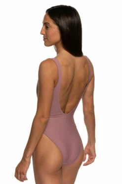 Gemma Surf One Piece - Orchid -JOLYN Sales Swim Onesies Gemma Solid Side Orchid EKSD1 Laura 021822