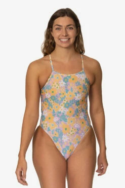 Jackson 4 Swim Onesie - Buttercup 7 Jackson 4 Swim Onesie - Buttercup -JOLYN Sales Swim Onesies Jackson 4 Solids Buttercup Front LaurenMcKenna 030923