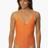 Juana Surf One Piece - Redondo -JOLYN Sales Swim Onesies Juana Solids Redondo Front MichelleMason JSD2.23 030723