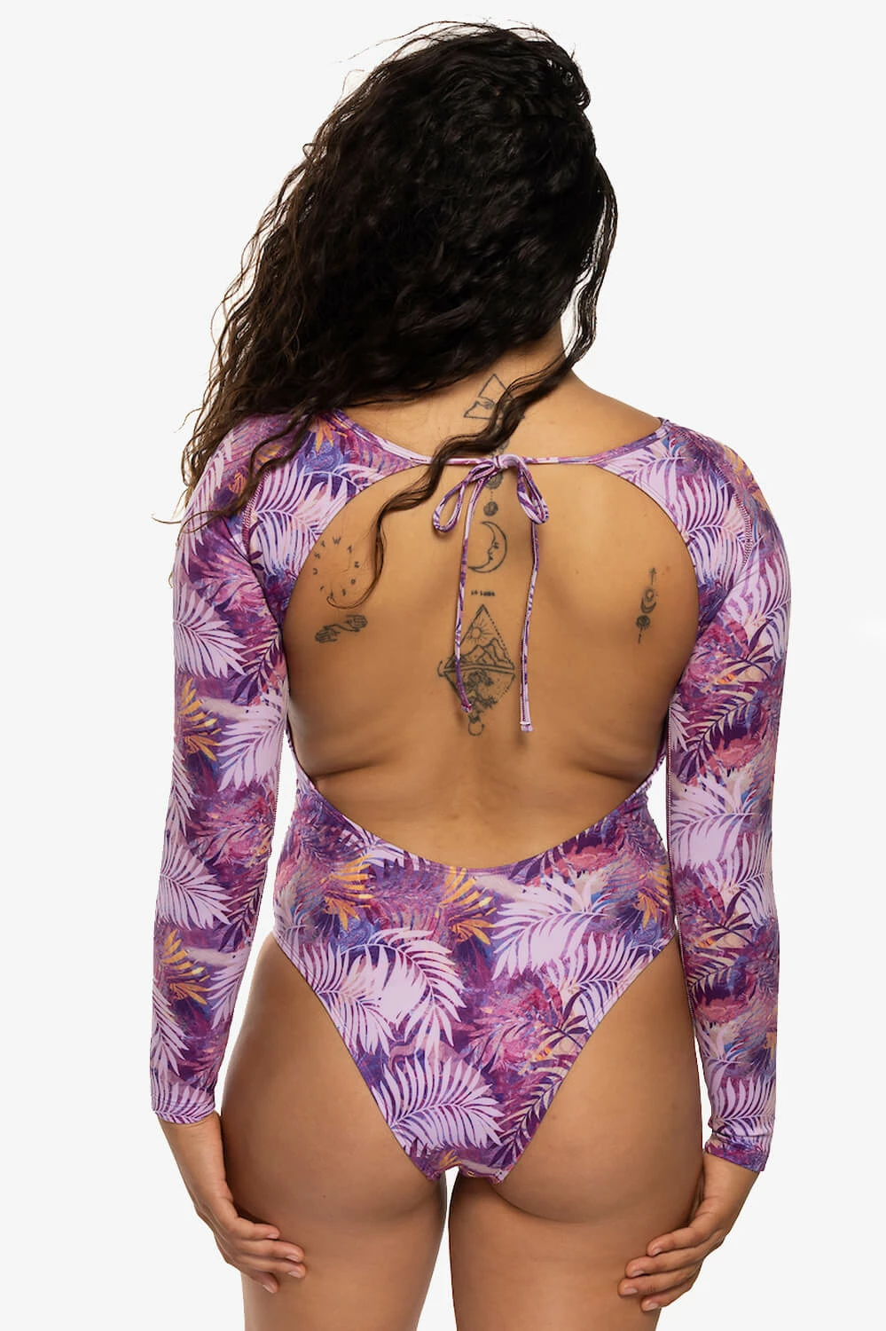 Lennon Long Sleeve Surf One Piece - Palm Daze 4 Lennon Long Sleeve Surf One Piece - Palm Daze - Image 2