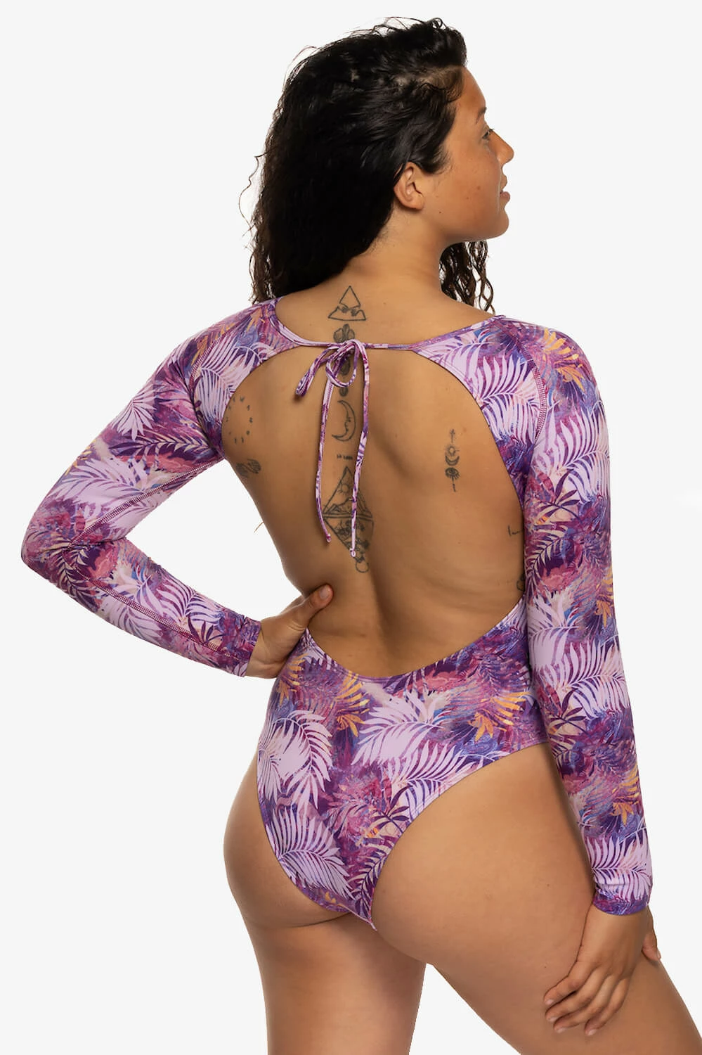 Lennon Long Sleeve Surf One Piece - Palm Daze 6 Lennon Long Sleeve Surf One Piece - Palm Daze - Image 4
