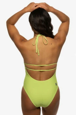 Lucia Surf One Piece - Limeade 14 Lucia Surf One Piece - Limeade -JOLYN Sales Swim Onesies Lucia Solid Limeade Back Liz 052422