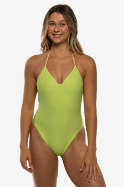 Lucia Surf One Piece - Limeade 17 Lucia Surf One Piece - Limeade -JOLYN Sales Swim Onesies Lucia Solid Limeade Front Mia 052022