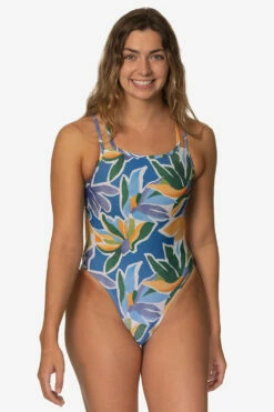 Murray Swim Onesie - Jasmine -JOLYN Sales Swim Onesies Murray Prints Jasmine Front LaurenMcKenna 030923