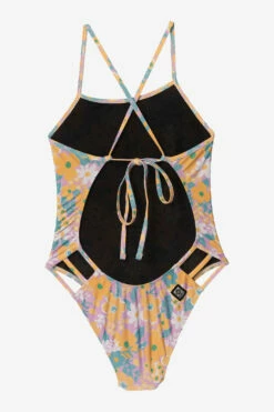 Nico 3 Swim Onesie - Buttercup 12 Nico 3 Swim Onesie - Buttercup -JOLYN Sales Swim Onesies Nico 3 Solids Buttercup Flatlay Back LaurenMcKenna 030923