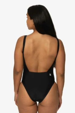 Nova Scotia Surf Onesie - Black -JOLYN Sales Swim Onesies Nova Scotia Solid Black Back TiaSurf KianiSouza 020923