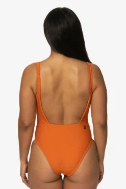 Nova Scotia Surf Onesie - Ginger -JOLYN Sales Swim Onesies Nova Scotia Solid Ginger Back TiaSurf KianiSouza 020923