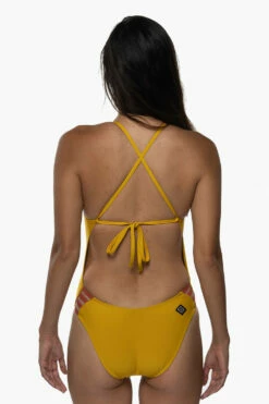 Gavin Swim Onesie - Mustard Contrast 13 Gavin Swim Onesie - Mustard Contrast -JOLYN Sales Swim Onesies Perry Contrast MUSTMULTI Back Michelle 080322