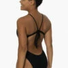 Taya Swim Onesie - Black -JOLYN Sales Swim Onesies Taya Solid Black BLK SideBack Isabella 092022