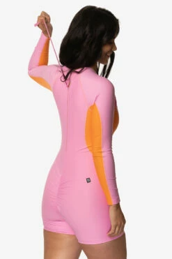 Zenobia Zip-Up Paddle Suit - Zion & Volcano -JOLYN Sales Swim Onesies Zenobia Solids Zion Volcano Back Side2 Destiny CSGD1 041123