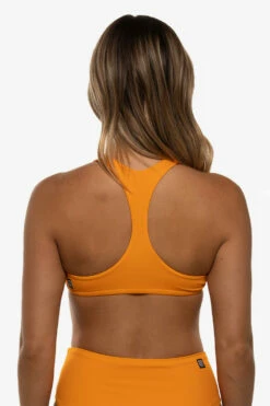 Aster Bikini Top - Mandarin 19 Aster Bikini Top - Mandarin -JOLYN Sales Swim Tops Aster Solid Mandarin Back Mia 052022