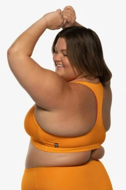 Aster Bikini Top - Mandarin 24 Aster Bikini Top - Mandarin -JOLYN Sales Swim Tops Aster Solid Mandarin Side Carly 060922