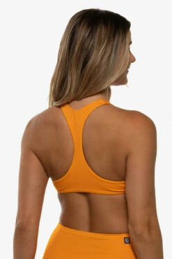 Aster Bikini Top - Mandarin 21 Aster Bikini Top - Mandarin -JOLYN Sales Swim Tops Aster Solid Mandarin Side Mia 052022