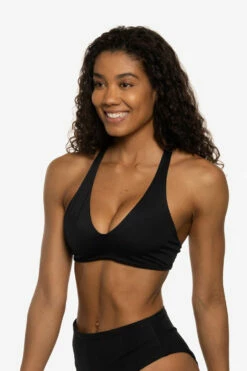 Aster Bikini Top - Black -JOLYN Sales Swim Tops Aster Solid Side Black BLK JSD1 Nikkie 040722