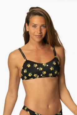 Burleigh Bikini Top - Lemon Drop -JOLYN Sales Swim Tops Burleigh Print Lemon Drop LEMONDROP FrontSide TiaSurf MiskaSykora 021023