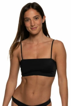 Chika Bikini Top - Black -JOLYN Sales Swim Tops Chika Solid Front Black BLKV EKSD1 Laura 021822