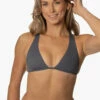Conquer Bikini Top - Graphite -JOLYN Sales Swim Tops Conquer Solid Graphite Front CourtneySurf ChristinaQuakernik 021123