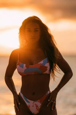 Eryn Bikini Top - Polynesia -JOLYN Sales Swim Tops Eryn Print Front3 Polynesia EKSD2 Eryn Lifestyle