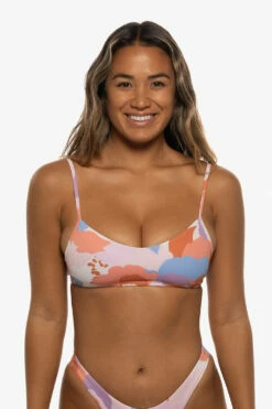 Eryn Bikini Top - Polynesia -JOLYN Sales Swim Tops Eryn Print Front Polynesia EKSD2 eryn 051322