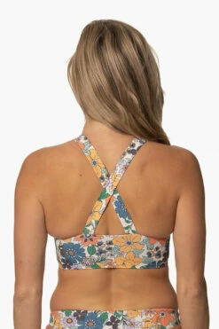 Fearless Bikini Top - Magnolia -JOLYN Sales Swim Tops Fearless Print Magnolia Back CourtneySurf ChristinaQuakernik 021123