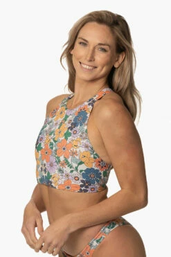 Fearless Bikini Top - Magnolia -JOLYN Sales Swim Tops Fearless Print Magnolia FrontSide CourtneySurf ChristinaQuakernik 021123