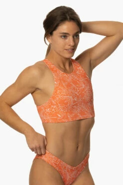 Gwen Bikini Top - Crystal Cove -JOLYN Sales Swim Tops Gwen Prints Crystal Cove FrontSide MichelleMason JSD2.23 030723