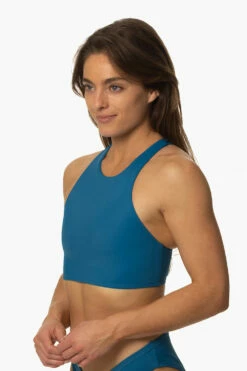 Gwen Bikini Top - Huntington -JOLYN Sales Swim Tops Gwen Solids Huntington FrontSide MichelleMason JSD2.23 030723