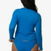Hera Long Sleeved Rashie - Sapphire 2 Hera Long Sleeved Rashie - Sapphire -JOLYN Sales Swim Tops Hera Solids Sapphire Back Destiny CSGD1 041123