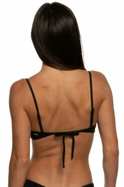 Hikari Bikini Top - Black -JOLYN Sales Swim Tops Hikari Solid Back Black BLK EKSD1 Laura 021822