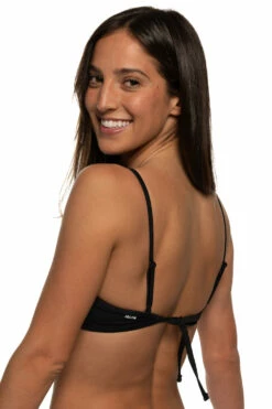 Hikari Bikini Top - Black -JOLYN Sales Swim Tops Hikari Solid Side Black BLK EKSD1 Laura 021822