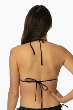 Kewalos Bikini Top - Black -JOLYN Sales Swim Tops Kawelos Solid Black Back TiaSurf MonicaWalsh 020923