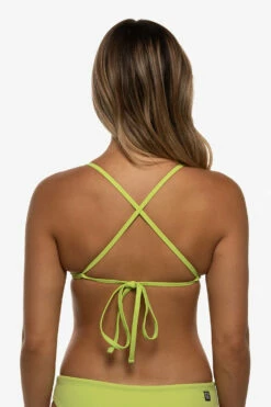 Lily Bikini Top - Limeade -JOLYN Sales Swim Tops Lily Solid Limeade Back Mia 052022