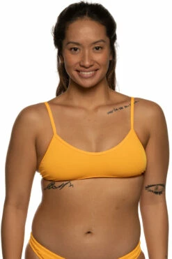 Malia Bikini Top - Mango -JOLYN Sales Swim Tops Malia Solid Front Mango MAN Naomi 120921