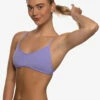 Malia Bikini Top - Lavender -JOLYN Sales Swim Tops Malia Solid Lavender LVND FrontSide Malia 062521