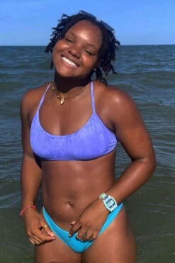 Ryan Bikini Top - Blueberry -JOLYN Sales Swim Tops Ryan Solid Front Purple PURP Lifestyle brie