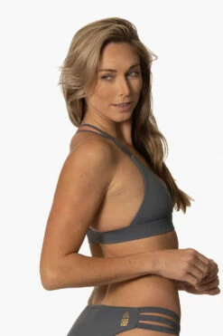 Sunset Bikini Top - Graphite -JOLYN Sales Swim Tops Sunset Solid Graphite Side CourtneySurf ChristinaQuakernik 021123