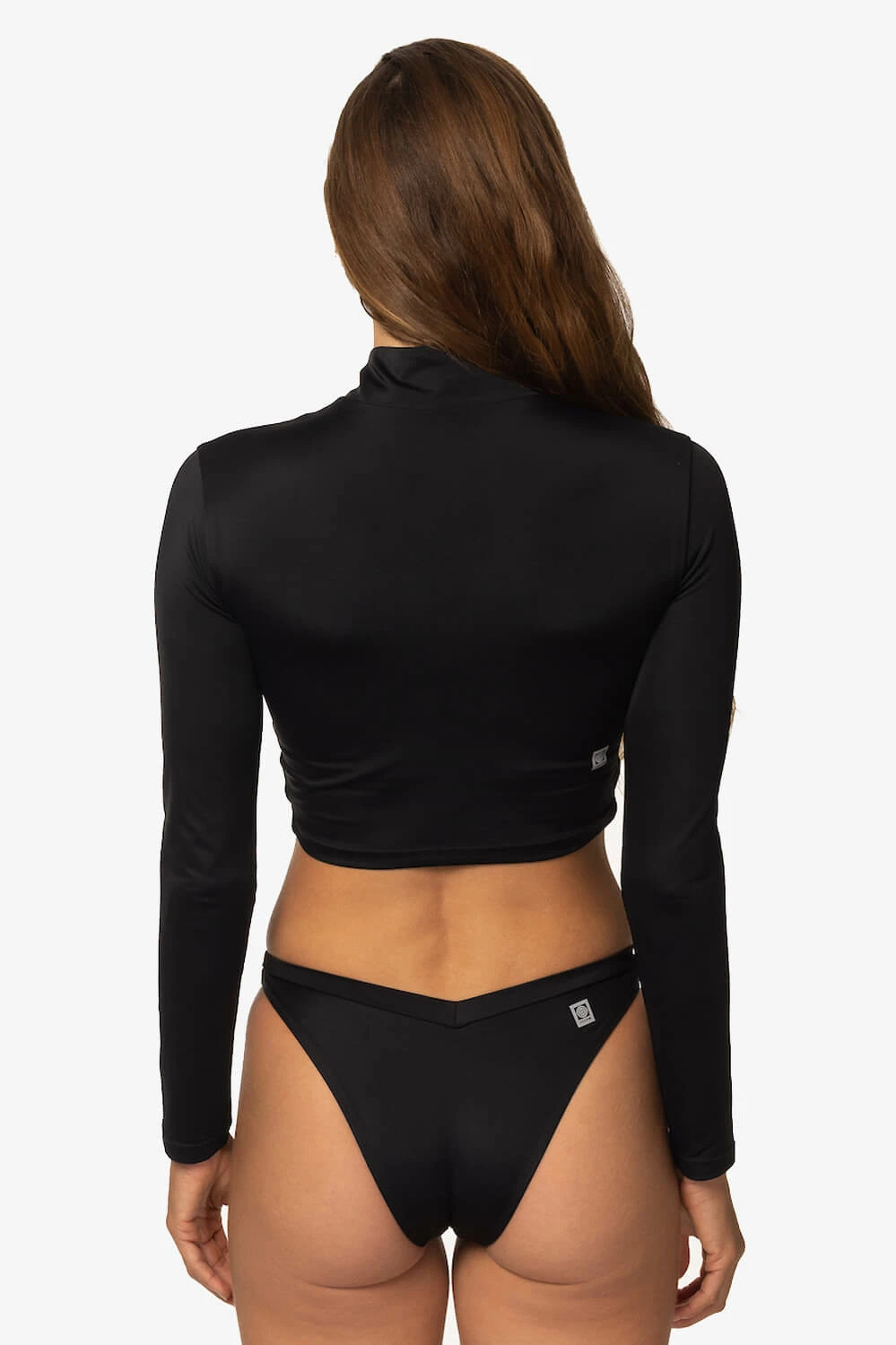 Tofino Long Sleeved Crop 1/4 Zip-up Rashie - Black 5 Tofino Long Sleeved Crop 1/4 Zip-up Rashie - Black - Image 3